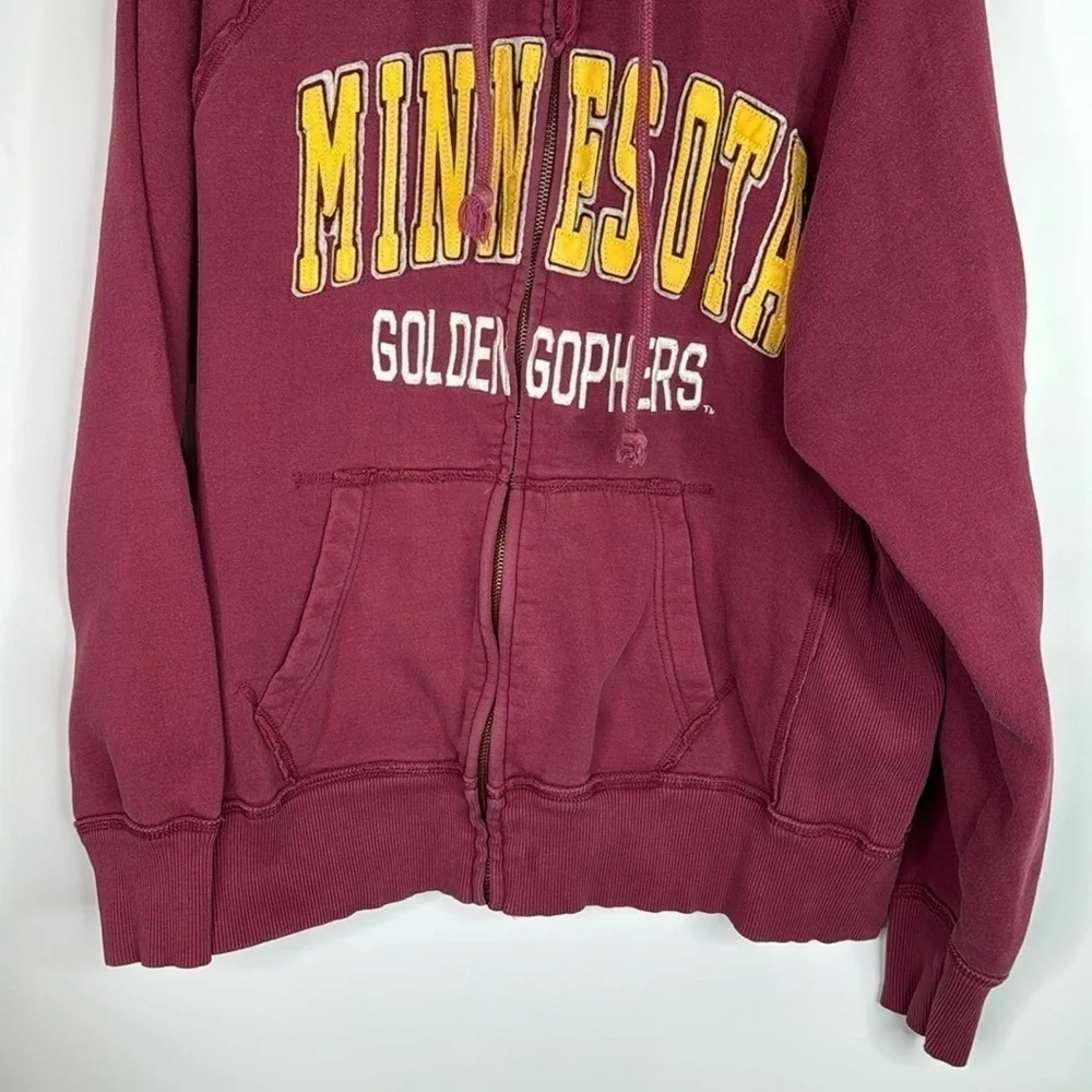 Colosseum Athletics Minnesota Gophers Hooded Full Zip Sweatshirt Medium